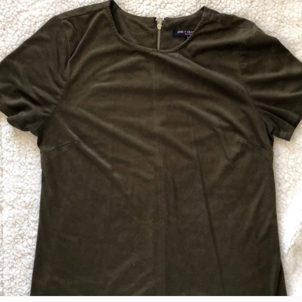 Suede Olive Mini dress!